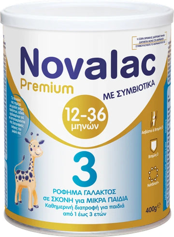Novalac Premium 3 12-36 μηνών 400g Γάλα σε Σκόνη για Παιδιά